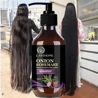 Rosemary Onion Hair Growth Shampoo with Anti-Hair Loss Spray Fast Hair Regrowth in 7 Days