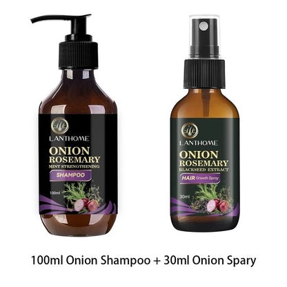 Rosemary Onion Hair Growth Shampoo with Anti-Hair Loss Spray Fast Hair Regrowth in 7 Days