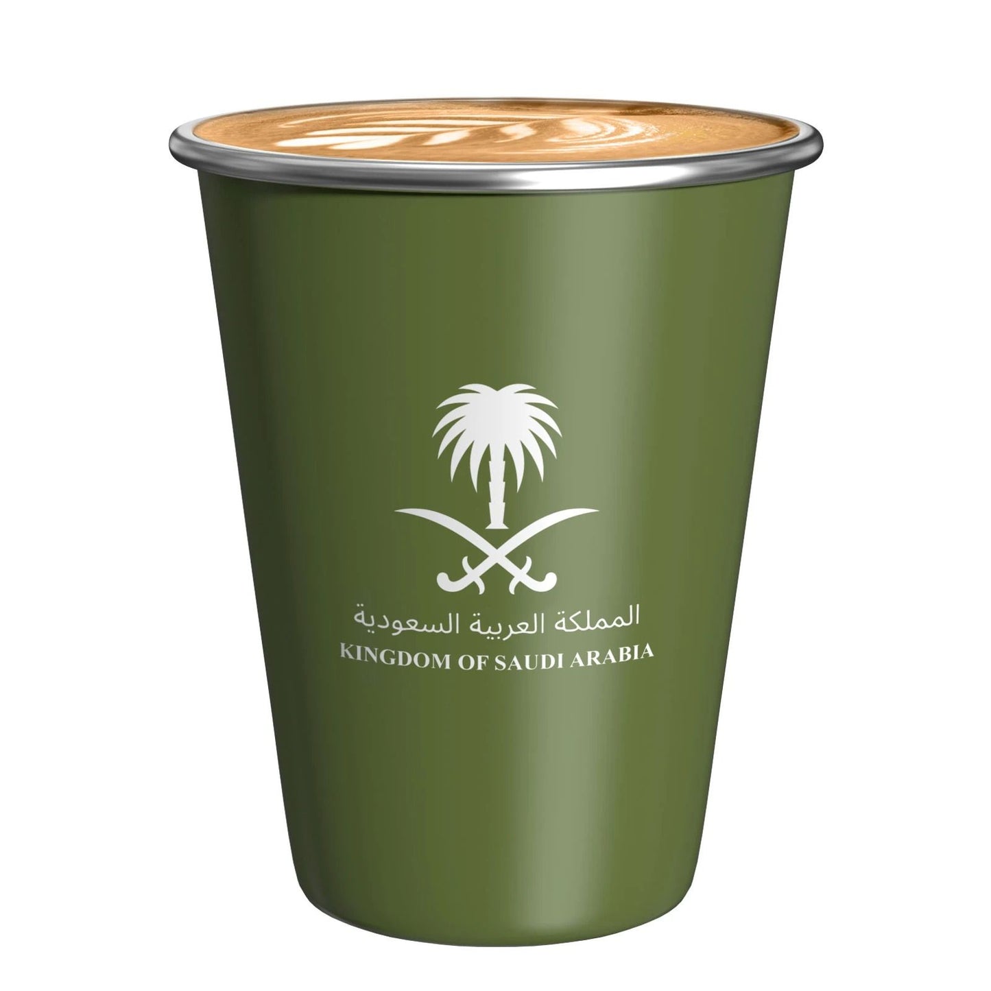 Stainless Steel Travel Mug with National Emblem Logo
