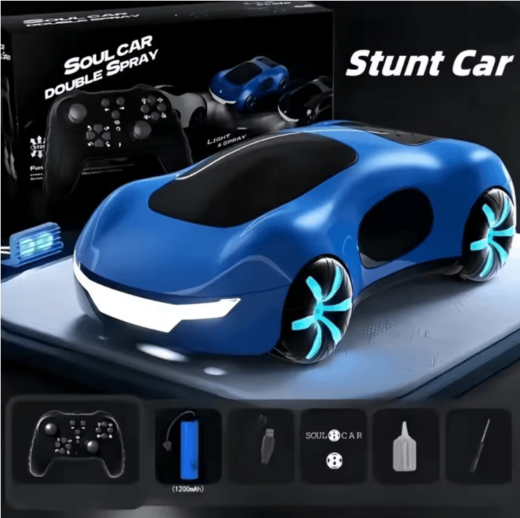 Remote Control Car with Dual Spray Lights and Sound Four Wheel Drive Toy