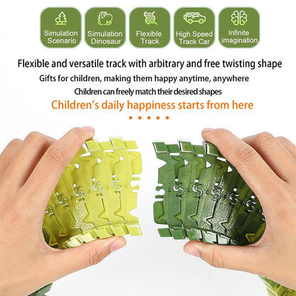 Children Electric Dinosaur Track Car Toy Set