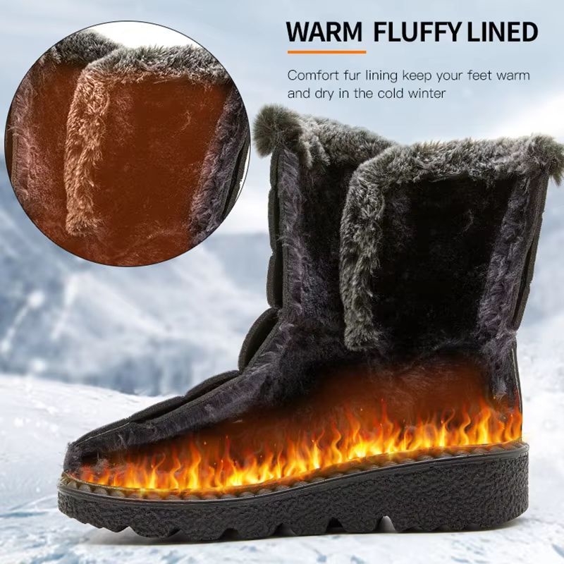AuroraFur Waterproof Winter Boots - Women's Snow & Fur-Lined Ankle Boots