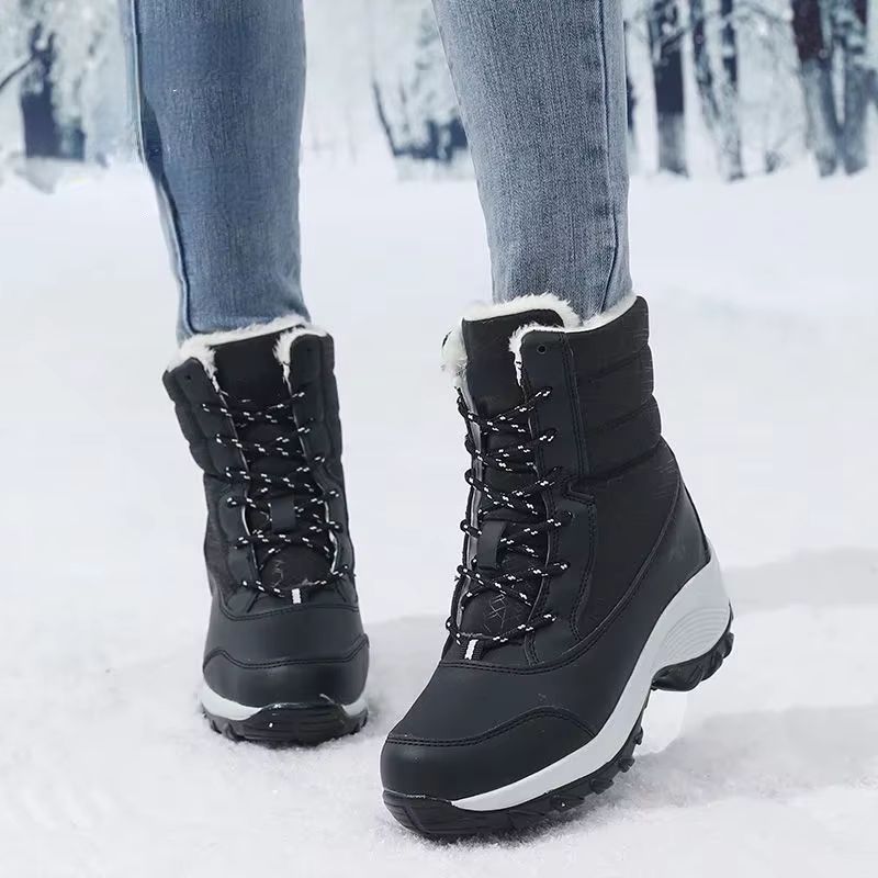 FrostLift Waterproof Wedge Snow Boots – Women's Fur-Lined Platform Ankle & Thigh High Winter Boots
