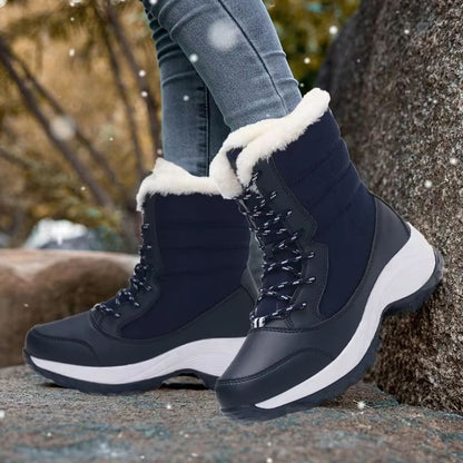 FrostLift Waterproof Wedge Snow Boots – Women's Fur-Lined Platform Ankle & Thigh High Winter Boots