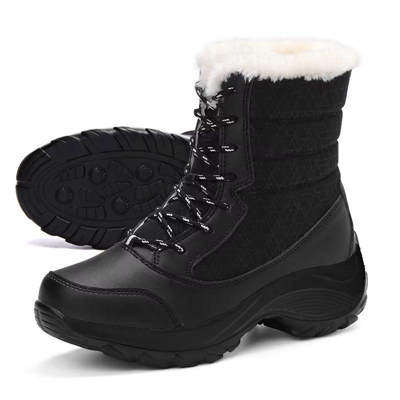 FrostLift Waterproof Wedge Snow Boots – Women's Fur-Lined Platform Ankle & Thigh High Winter Boots