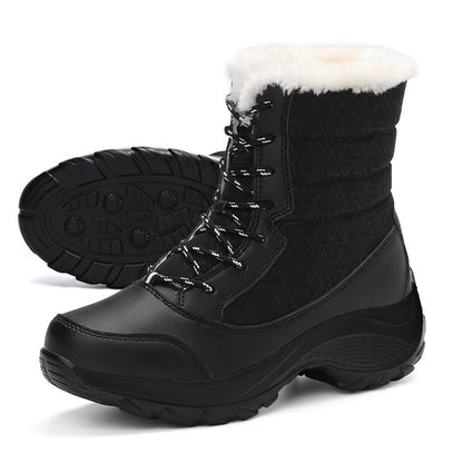 FrostLift Waterproof Wedge Snow Boots – Women's Fur-Lined Platform Ankle & Thigh High Winter Boots