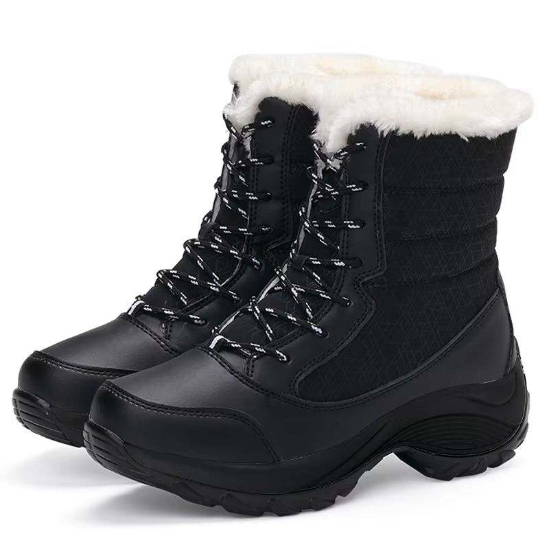 FrostLift Waterproof Wedge Snow Boots – Women's Fur-Lined Platform Ankle & Thigh High Winter Boots