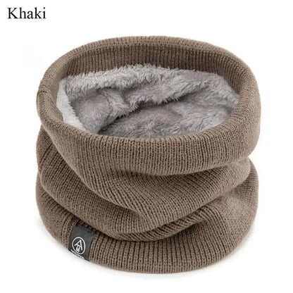 Fashion Soft Knitted Neck Warmer Scarf with Face Cover for Winter Sports