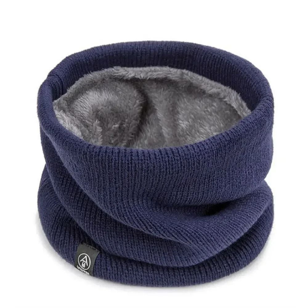 Fashion Soft Knitted Neck Warmer Scarf with Face Cover for Winter Sports
