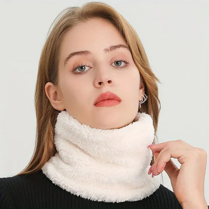 Fashion Soft Knitted Neck Warmer Scarf with Face Cover for Winter Sports