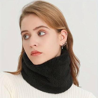 Fashion Soft Knitted Neck Warmer Scarf with Face Cover for Winter Sports