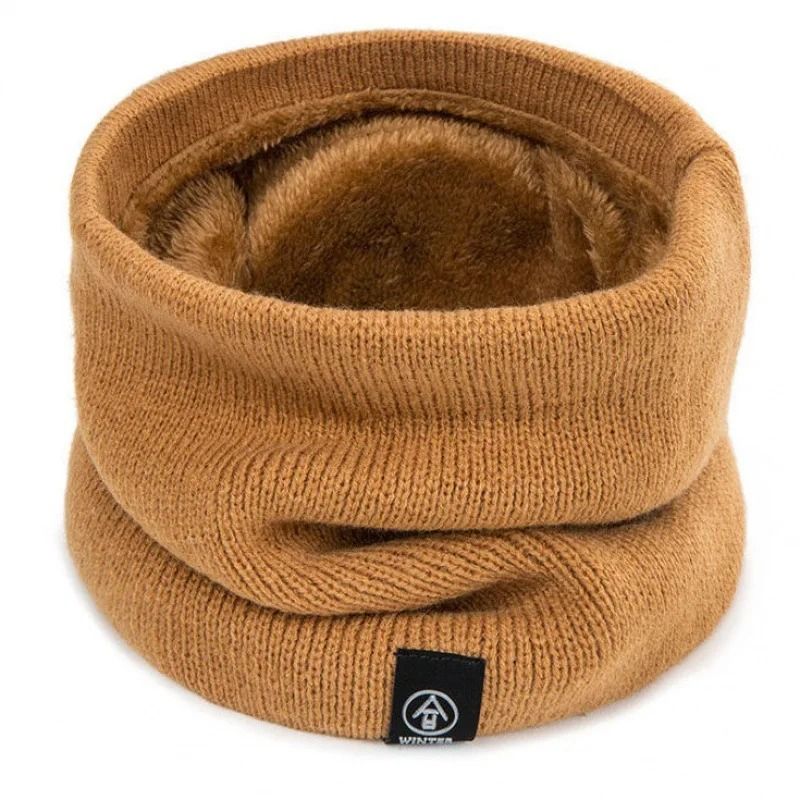Fashion Soft Knitted Neck Warmer Scarf with Face Cover for Winter Sports