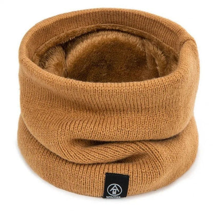 Fashion Soft Knitted Neck Warmer Scarf with Face Cover for Winter Sports