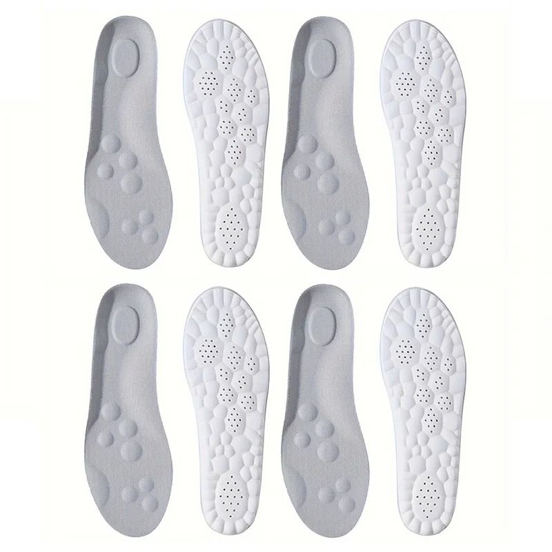 High Elasticity Latex Sport Insoles Soft Orthotic Shoe Pads with Arch Support and Breathable Comfort