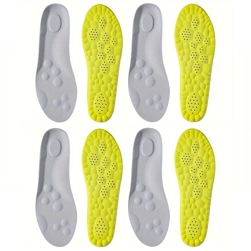 High Elasticity Latex Sport Insoles Soft Orthotic Shoe Pads with Arch Support and Breathable Comfort