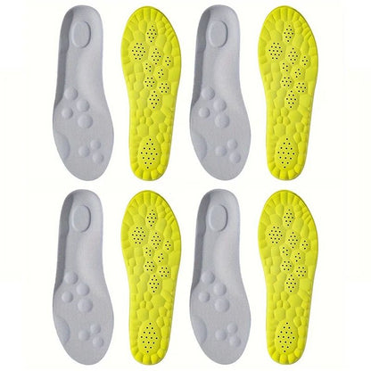 High Elasticity Latex Sport Insoles Soft Orthotic Shoe Pads with Arch Support and Breathable Comfort