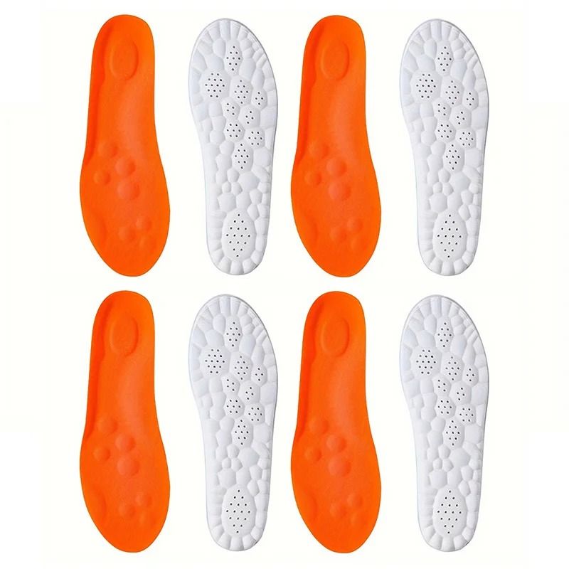 High Elasticity Latex Sport Insoles Soft Orthotic Shoe Pads with Arch Support and Breathable Comfort