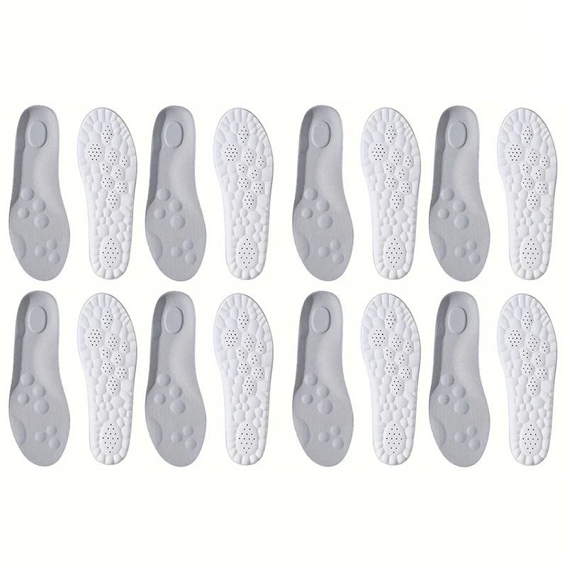 High Elasticity Latex Sport Insoles Soft Orthotic Shoe Pads with Arch Support and Breathable Comfort