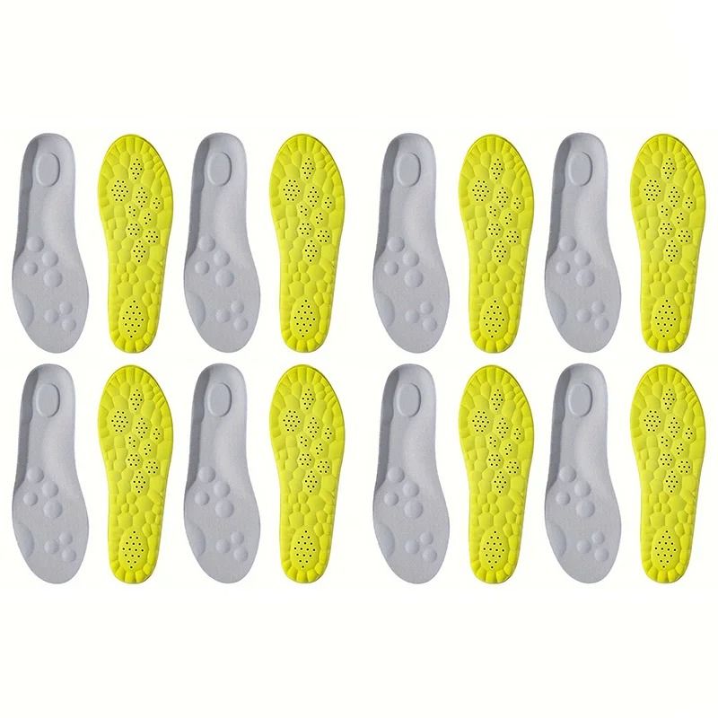 High Elasticity Latex Sport Insoles Soft Orthotic Shoe Pads with Arch Support and Breathable Comfort