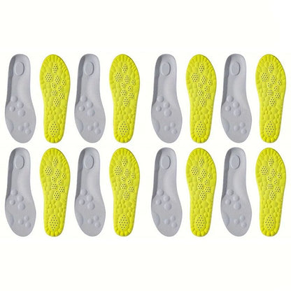 High Elasticity Latex Sport Insoles Soft Orthotic Shoe Pads with Arch Support and Breathable Comfort