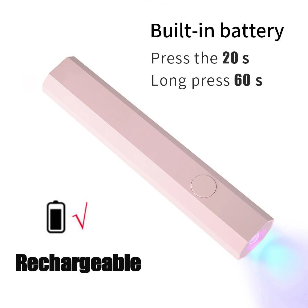 YIKOOLIN Handheld Nail Dryer Lamp UV LED Rechargeable Portable Curing Tool