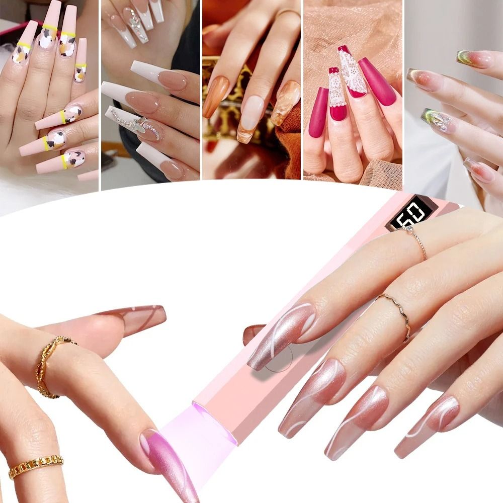 YIKOOLIN Handheld Nail Dryer Lamp UV LED Rechargeable Portable Curing Tool