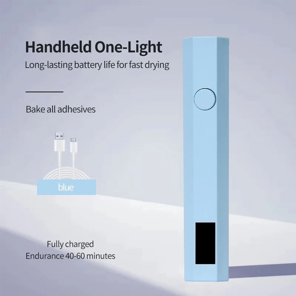 YIKOOLIN Handheld Nail Dryer Lamp UV LED Rechargeable Portable Curing Tool