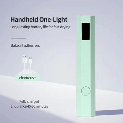 YIKOOLIN Handheld Nail Dryer Lamp UV LED Rechargeable Portable Curing Tool