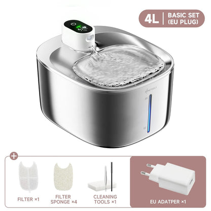 Automatic 4L Pet Water Fountain with Wireless Pump and Motion Sensor
