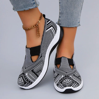 Womens Summer Mesh Flat Shoes Lightweight Casual Sneakers