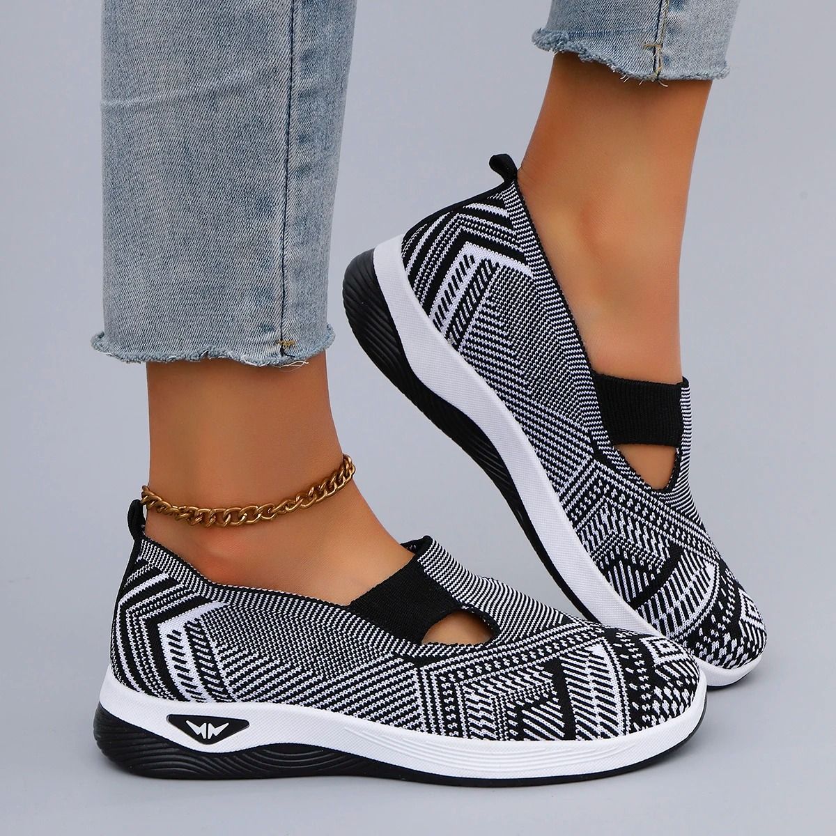 Womens Summer Mesh Flat Shoes Lightweight Casual Sneakers