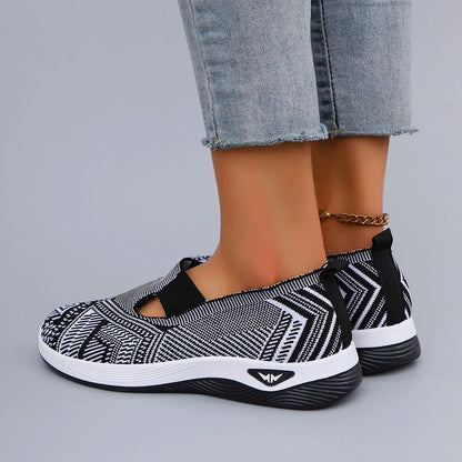 Womens Summer Mesh Flat Shoes Lightweight Casual Sneakers