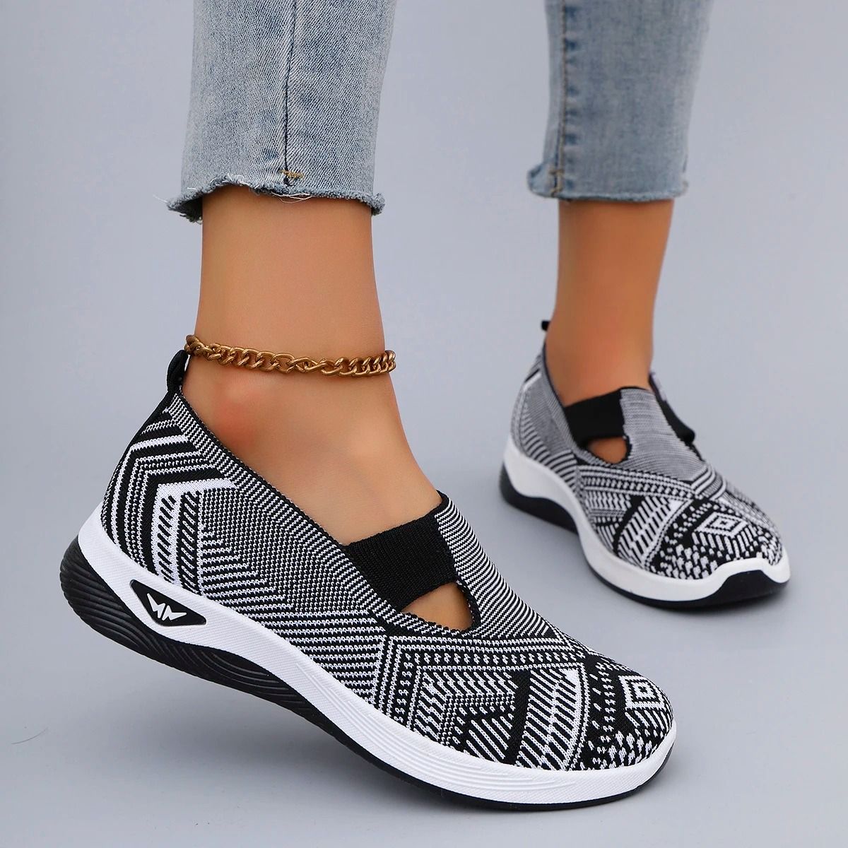 Womens Summer Mesh Flat Shoes Lightweight Casual Sneakers