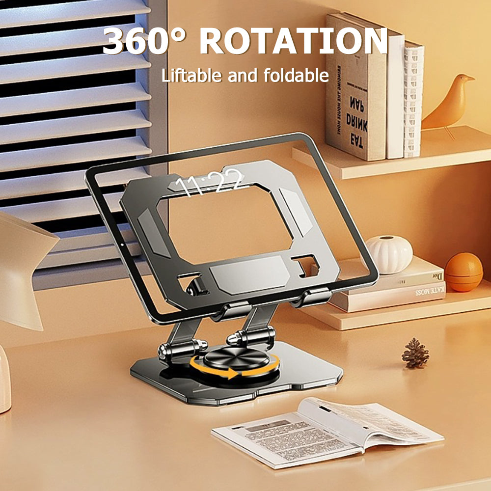 Adjustable Foldable Desktop Stand Holder, 360 Rotatable Tablet Stand, Compatible with iPad Pro Air Mini Laptop Tablet