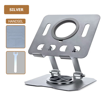 Adjustable Foldable Desktop Stand Holder, 360 Rotatable Tablet Stand, Compatible with iPad Pro Air Mini Laptop Tablet