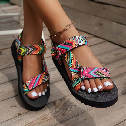 Summer Flat Women's Shoes Hemp Rope Foot Sandals Outdoor All-Match Casual Slippers Comfortable Women Sandals
