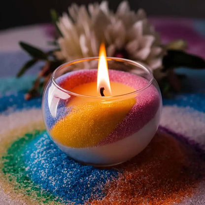 Sand Wax Candle Making Kit, 10 Colors Wax with Wicks, Beginner DIY Craft Kit for Decorative, Layered Candles