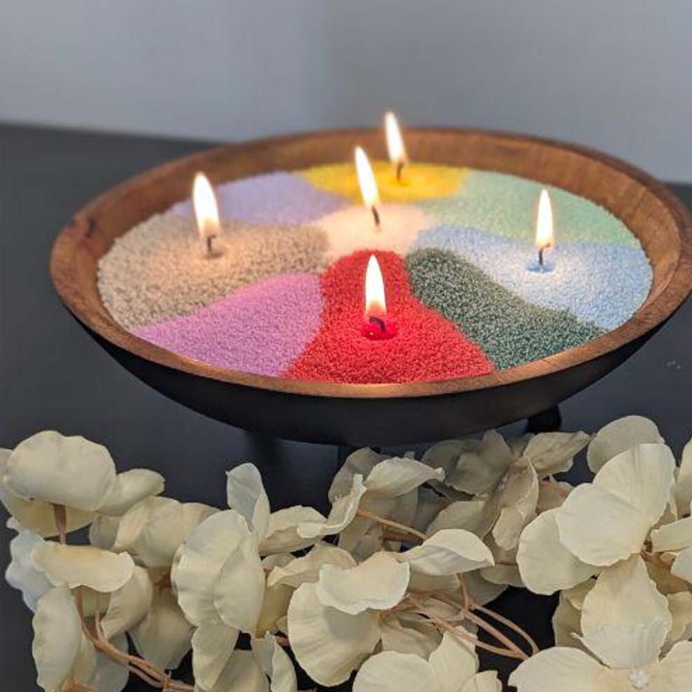 Sand Wax Candle Making Kit, 10 Colors Wax with Wicks, Beginner DIY Craft Kit for Decorative, Layered Candles