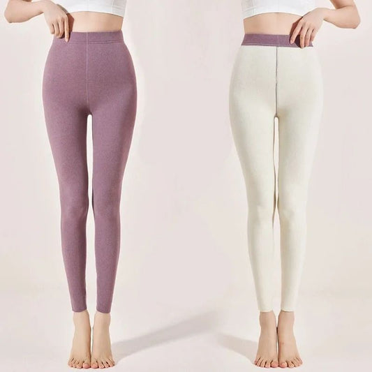 Women High Waist Fleece Lined Leggings