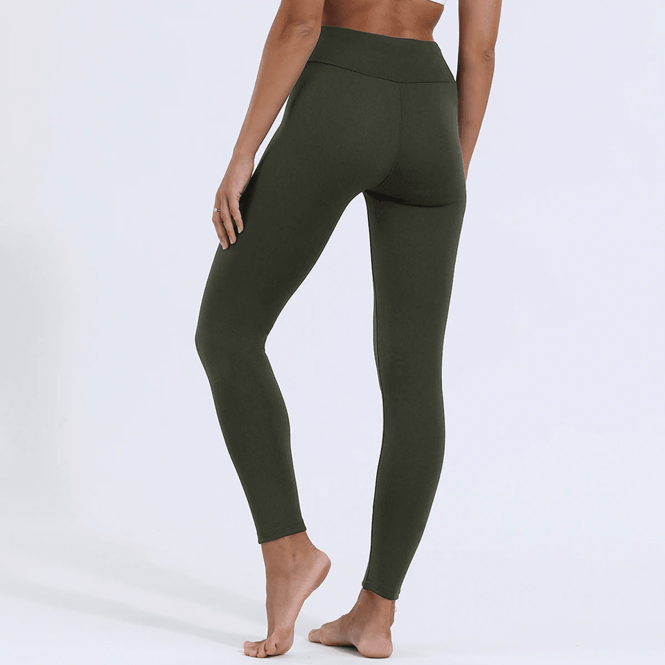 Womens Winter Warm Leggings High Waist Velvet Lined Stretch Pants