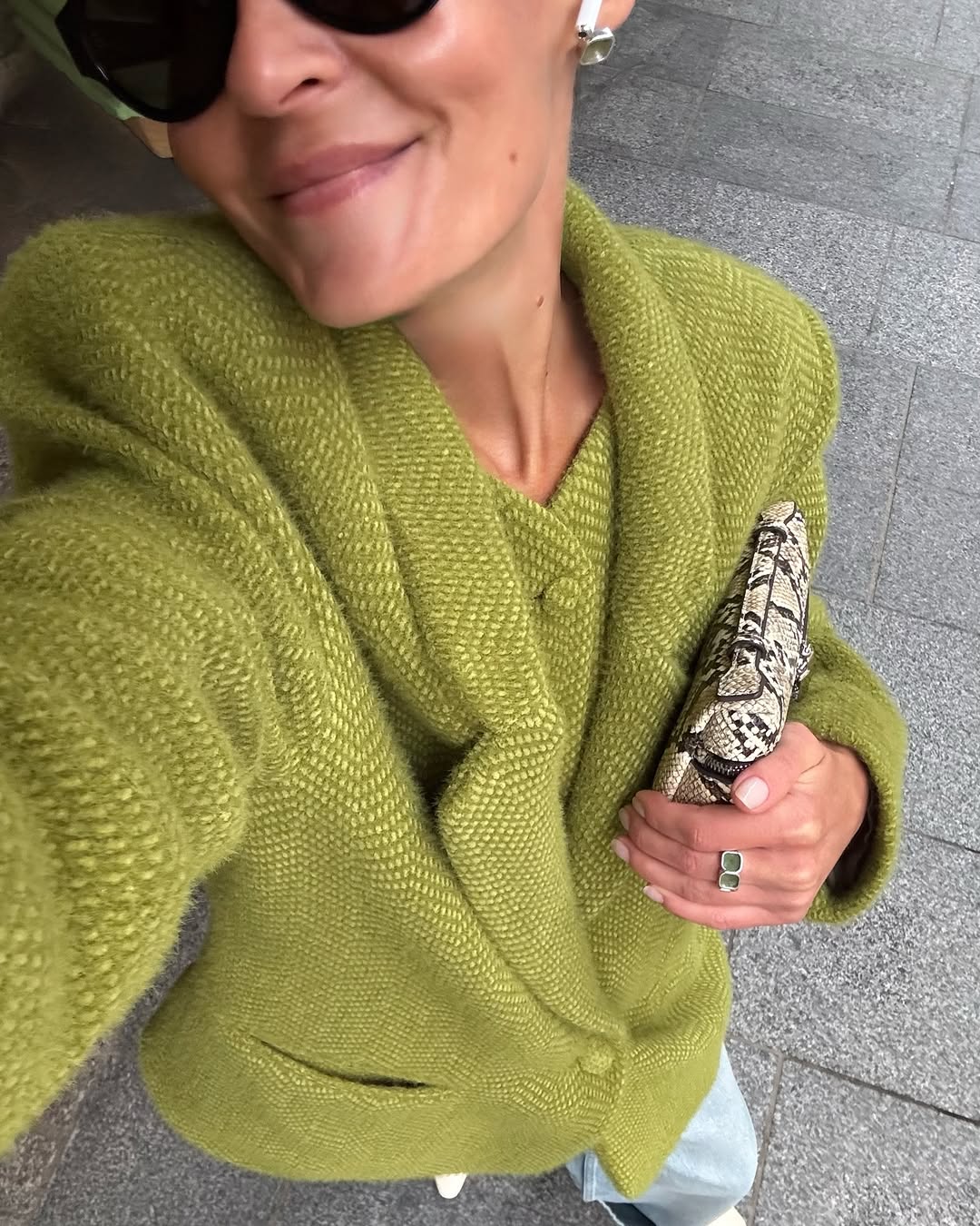 Women's Green Woolen Coat, Single Button Jacket with Chic Collar, Casual Autumn Outerwear for Daily Highstreet Fashion