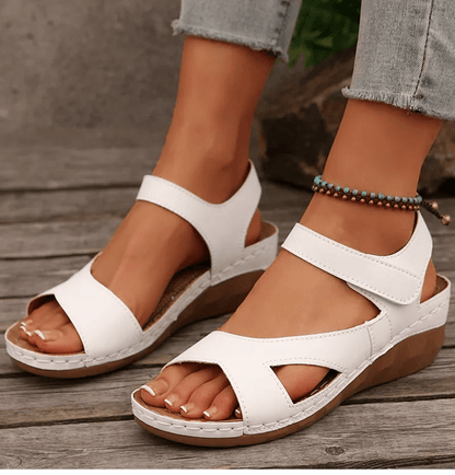 Womens Summer Wedge Sandals Soft Casual Heeled Sandals