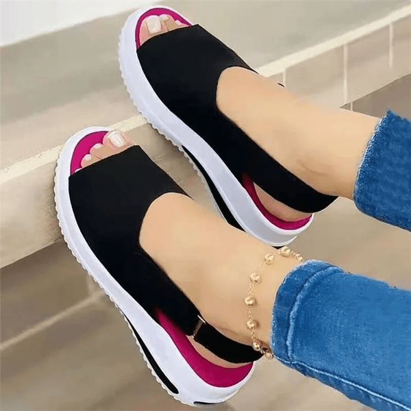 Lightweight Summer Sandals for Women Breathable Non Slip Peep Toe Shoes