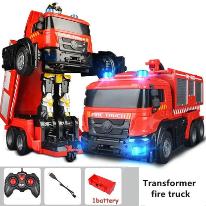 Transforming Firetruck Robot Car Toy