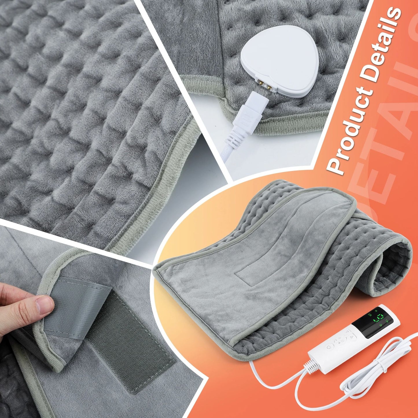 Multifunctional Electric Heating Pad Belt for Back, Waist, and Body Relief