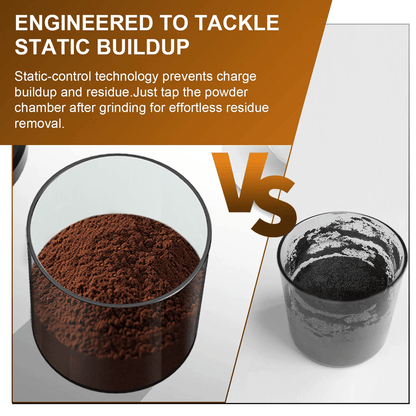 Automatic Electric Coffee Grinder Conical Burr with 25 Grind Settings and Powder Blower