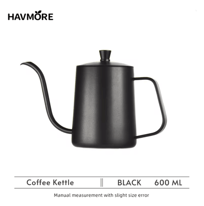 Stainless Steel Gooseneck Kettle 600ml Barista Coffee Pour Over Pot