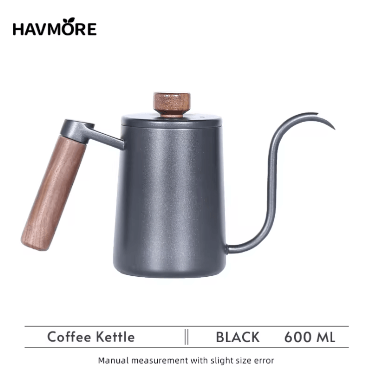 Stainless Steel Gooseneck Kettle 600ml Barista Coffee Pour Over Pot