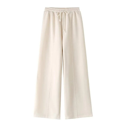 HH Women Two Piece Retro Zip Bomber Jacket and Wide Leg Pants Set