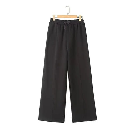 HH Women Two Piece Retro Zip Bomber Jacket and Wide Leg Pants Set
